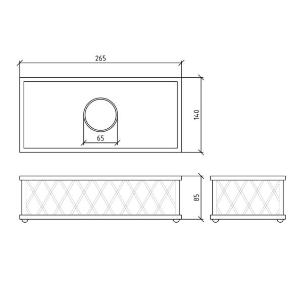 Салфетница Boheme золото 10232