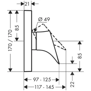 Смеситель для душа Hansgrohe Starck Organic 12605000 хром