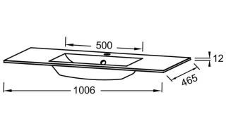Раковина-столешница Jacob Delafon Sherwood EB1830RU-DE1 100 см
