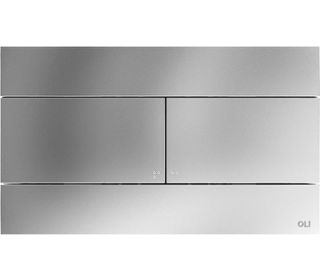 Панель механ. двойная SLIM, пластик, хром глянцевый, Oliveira