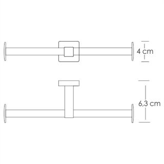 WasserKRAFT Lippe K-6596D Держатель туалетной бумаги, двойной