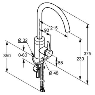 Смеситель для кухни Kludi Bingo Star хром 428030578