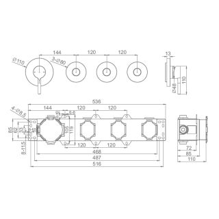 Смеситель для душа Raglo R20.273.03 золотой сатин