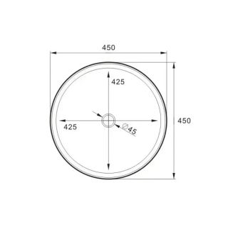 Раковина напольная SantiLine SL-4014MB 45см чёрный матовый