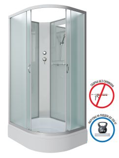 Душевая кабина Niagara NG-33294-14LBK 120x90см серебро/матовое