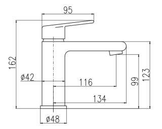 Смеситель для раковины Rav Slezak Colorado CO129.5 Хром