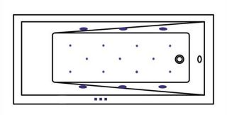 Гидромассажная ванна Whitecross Wave 0101.150070.100.RELAX.GL 150x70см Relax золото