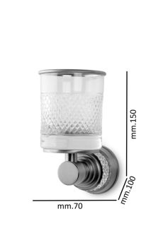 Стакан для зубных щёток Boheme Aura 10244-CR хром