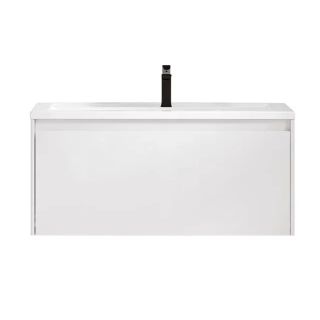 Тумба под раковину подвесная Velvex Klaufs tp.KLA.MAR.100.1Y белый, 100 см