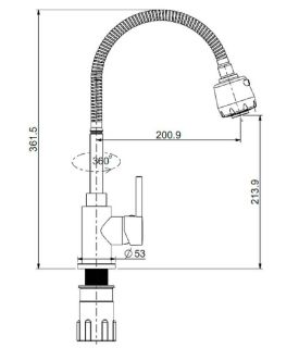 Смеситель для кухни Splenka S201.47.05 сатин