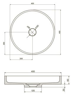 Накладная раковина NT Bagno Fanello NT705 40см белый матовый