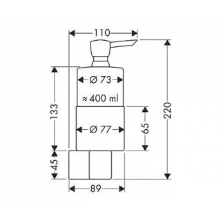 Дозатор жидкого мыла  Hansgrohe SteeL 41219800