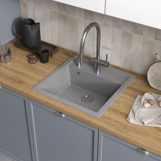 Мойка кухонная Reflexion Zia 51-GR RX1251GR гравий