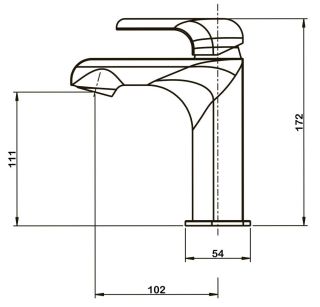 Смеситель для раковины Swedbe Iris 2210 хром