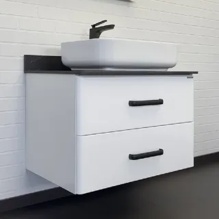 Тумба с раковиной Comforty Амстердам 75 00-00013775 подвесная Белая