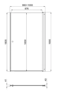Душевая дверь Triton Уно Щ0000036859 100 см профиль хром стекло прозрачное