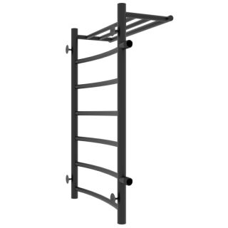 Полотенцесушитель водяной Laris Классик 73208025ЧМ левый с полкой П7 50x80см чёрный матовый