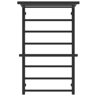 Полотенцесушитель водяной Laris Лавина 73208027ЧМ с полками П9 50x80см чёрный матовый