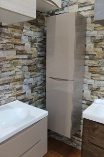 Шкаф-колонна BelBagno подвесной левосторонний 40x150см Rovere Grigio FLY-MARINO-1500-2A-SC-RG-P-L