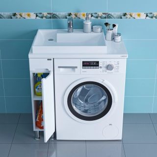 Тумба под раковину для стиральной машины СанТа Лондон 224029 19см белый