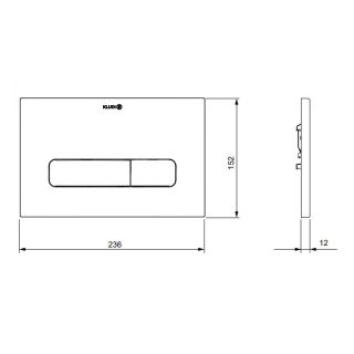 Клавиша смыва Kludi Unifix 30PP01N2 механическая оружейная сталь