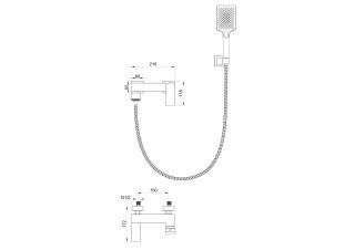 Смеситель для ванны с душем Wonzon & Woghand Fit WW-88639009-CR хром