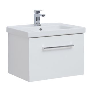 Тумба подвесная Dreja.Rus BIG INN 65 под умывальник Гармония 65, белый глянец