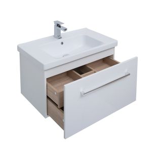 Тумба подвесная Dreja.Rus BIG INN 80 под умывальник Гармония 80, белый глянец