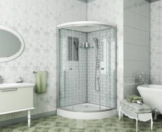 Душевая кабина Niagara Luxe NG-7702W 100x100 см серебро