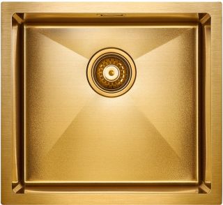 Мойка кухонная Paulmark Wesser PM804844-BG брашированное золото