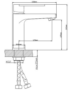 Смеситель для кухни BOOU B8095-1J хром