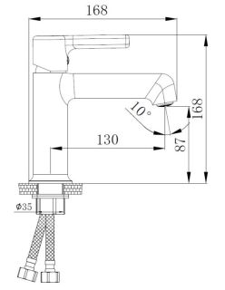 Смеситель для раковины Haiba HB10814 хром