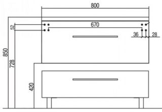 Комод с ящиком Акватон Мадрид 80см белый 1A131903MA010