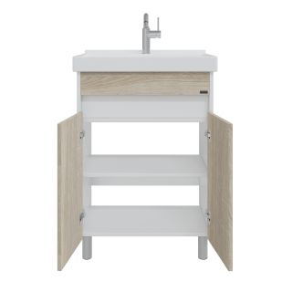 Напольная тумба под раковину Санта Мира 700473 60 см янтарный/белый