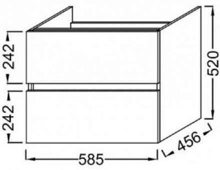 Тумба под раковину Jacob Delafon Tolbiac 60см дуб давос натуральный EB2381-E75
