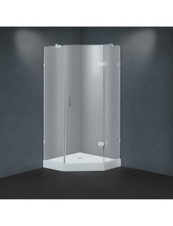 Душевой уголок Timo BY-839/80F 80x80 см хром/белый