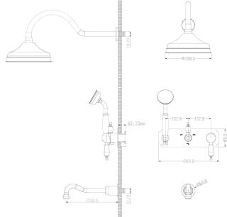 Душевой комплект Boheme Brillante Ripresa хром 348