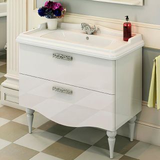 Тумба с раковиной Comforty Монако 00004136346 101.5 см белый