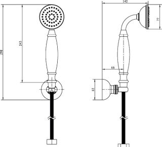 Душевая лейка Boheme Medici бронза 407