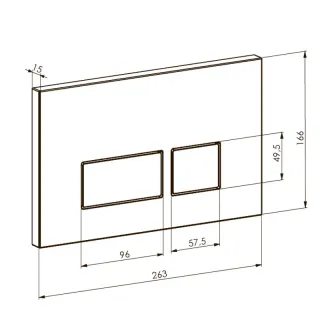 Кнопка смыва Boheme 664-NB брашированный никель