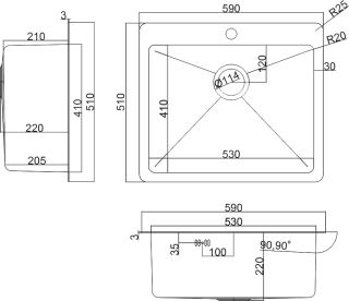Мойка кухонная Zorg Inox HD 5951