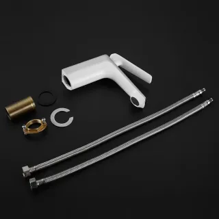 Смеситель для раковины Shevanik S8001F белый