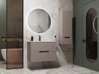 Подвесная тумба под раковину Style Line Матис ЛС-00002296 60 см тауп тёмный