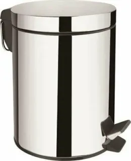 Ведро для мусора Aquanet 298617 5 л никель