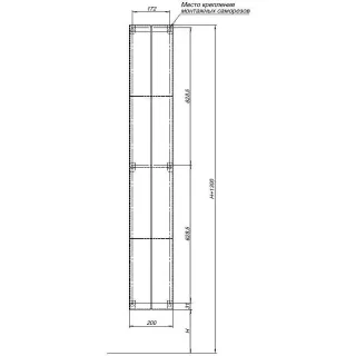 Полка Aquanet Магнум 326459 130 см чёрный матовый