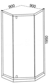 Душевой уголок Cerutti SPA C3AWD 90x90см белый