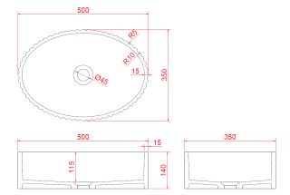 Раковина накладная Boheme серебро 878-S