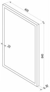 Зеркало с подсветкой Art&Max Family 40x64см AM-Fam-400-640-DS-F