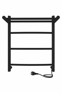 Полотенцесушитель электрический Indigo Arc LCAE50-40BRPR с полкой 50x40 см чёрный муар