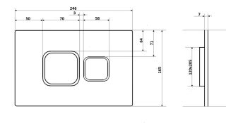 Кнопка смыва Cerutti SPA CR01WH белый глянец